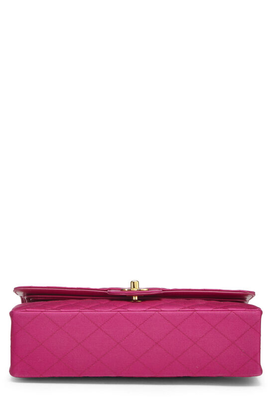 Pink Quilted Satin Classic Double Flap Medium, , large image number 6