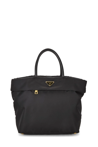 Prada Black Nylon Convertible Tote