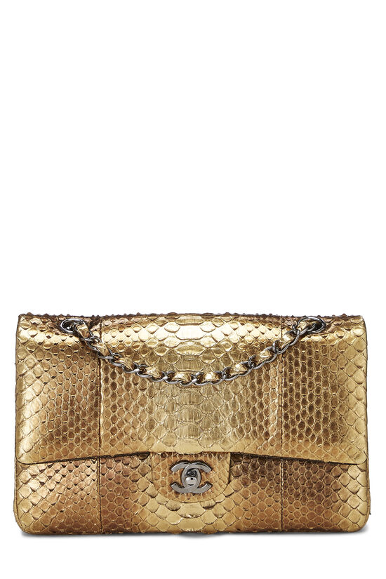 Chanel Gold Tweed Classic Double Flap Medium Q6B0104FD0005