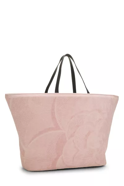 Pink Terry Cloth Tote Large, , large