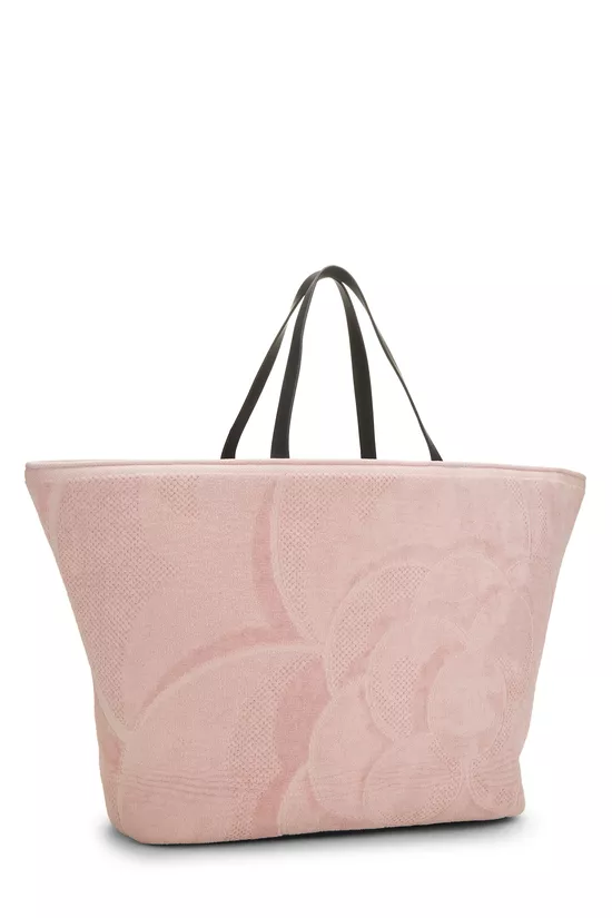 Pink Terry Cloth Tote Large, , large image number 1