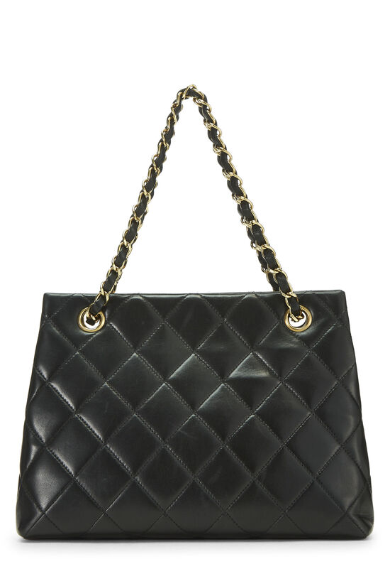 Black Quilted Lamskin Chanel Tote Small, , large image number 4