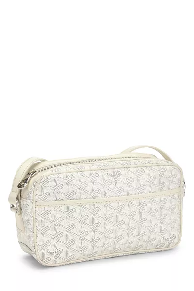 White Goyardine Sac Cap Vert, , large