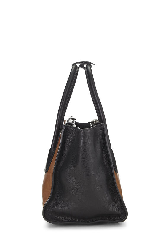 Black & Brown Calfskin Trapeze Tote, , large image number 2