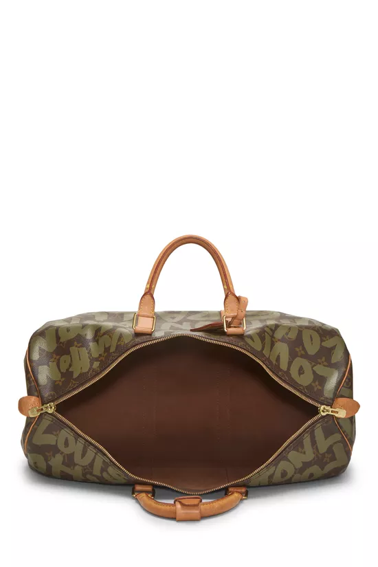 Stephen Sprouse x Louis Vuitton Green Monogram Graffiti Keepall 50, , large image number 5