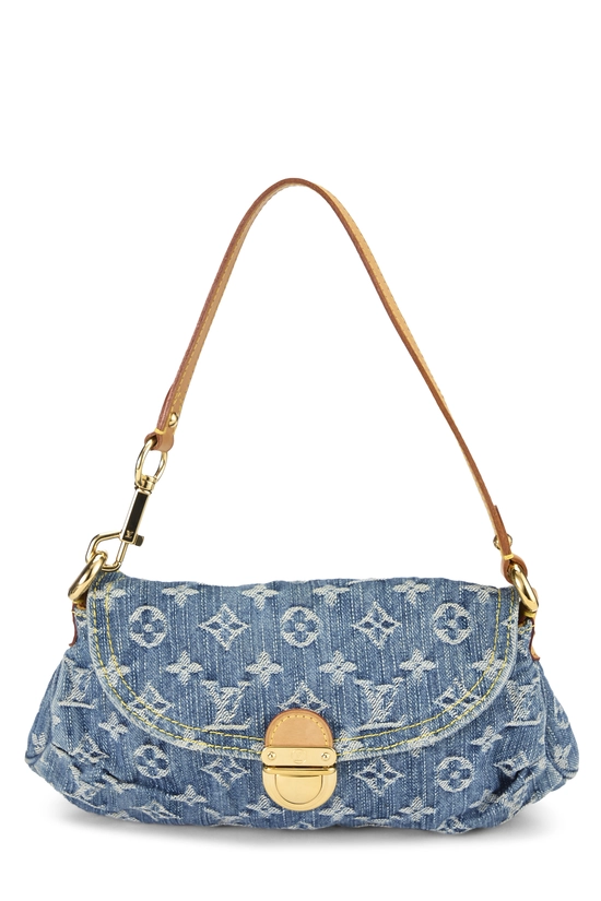 Blue Monogram Denim Pleaty Mini, , large image number 0