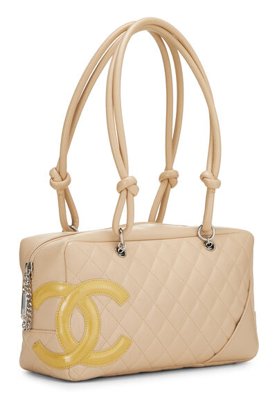 Beige Calfskin Cambon Bowler, , large