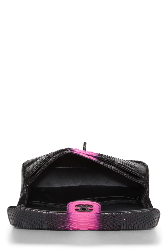 Black & Pink Python Classic Double Flap Medium, , large image number 5