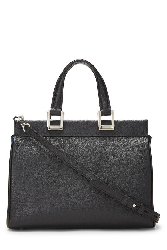 Black Leather Zumi Top Handle Bag Medium, , large image number 3