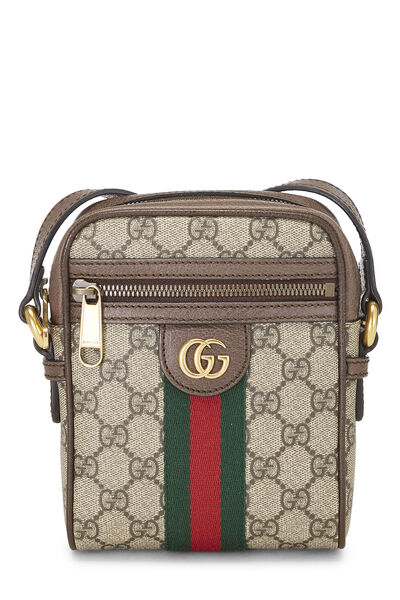 Gucci Vintage Supreme Canvas Shoulder Bag In Neutrals