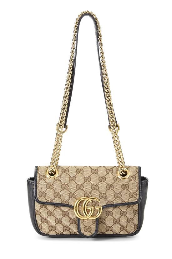 Black Original GG Canvas Marmont Matelass&eacute; Shoulder Bag Small, , large image number 0