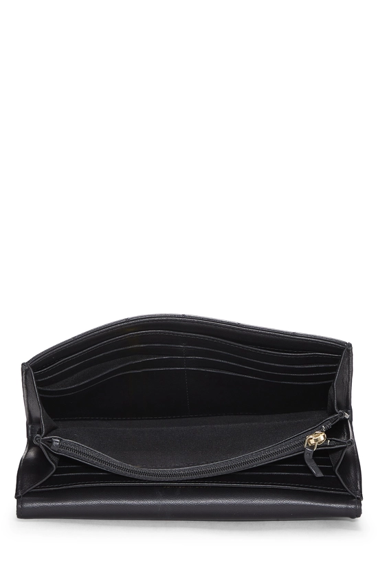 Black Lambskin Continental Boy Flap Wallet, , large image number 3