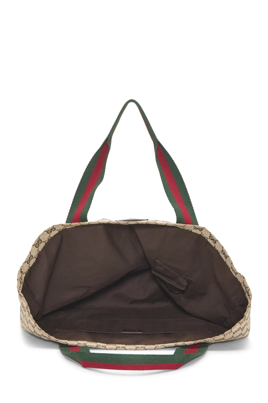 Original GG Canvas Flat Web Tote, , large image number 5