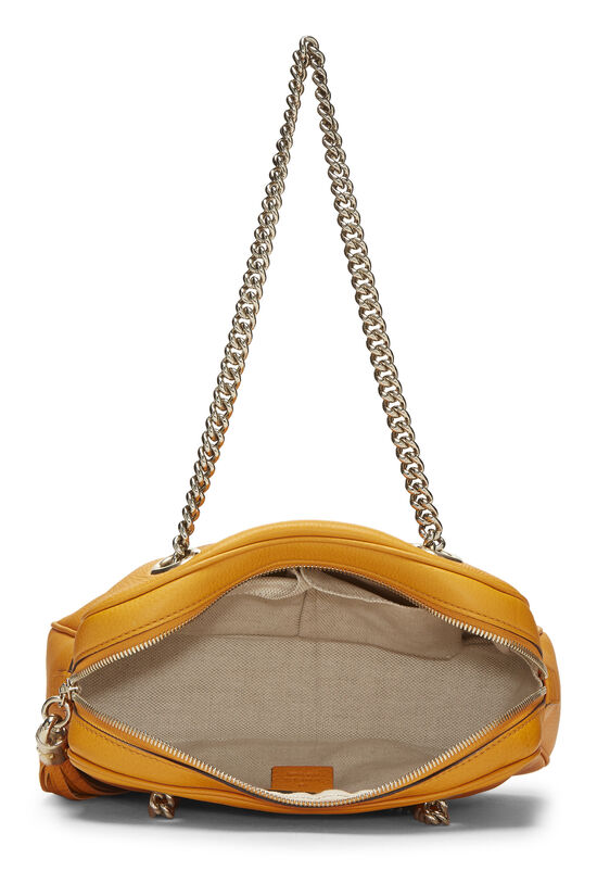 Orange Leather Soho Chain Shoulder Bag, , large image number 5