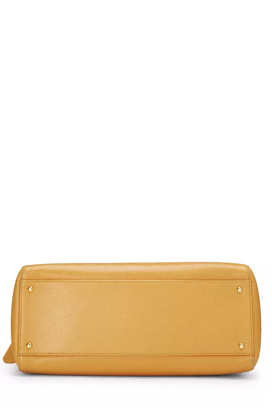 Orange Caviar Zip Tote Small, , large image number 4