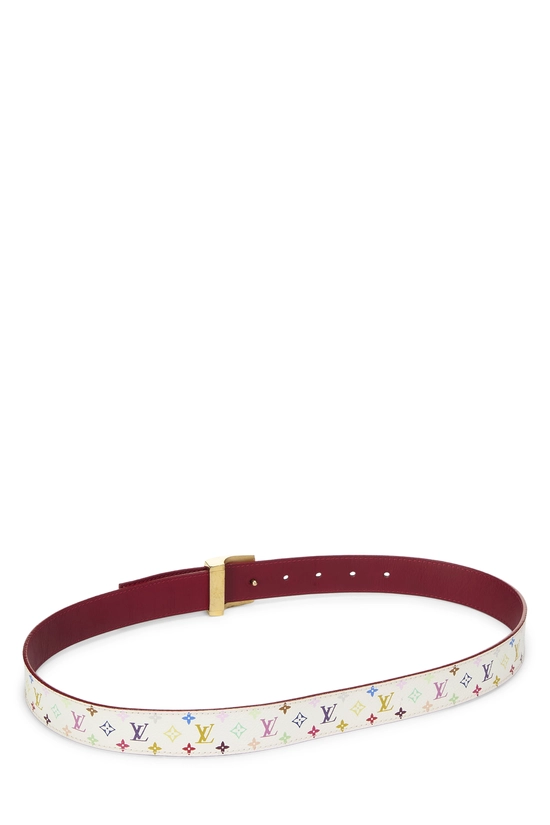 Takashi Murakami X Louis Vuitton White Monogram Multicolore Ceinture 80	, , large image number 2