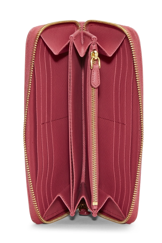 Pre-Owned Pink Saffiano Zip Around Wallet QNADVD3RPB02P