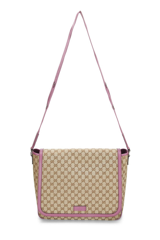 Gucci Pink Original GG Canvas Diaper Bag QFB1AA0EPB000 | WGACA
