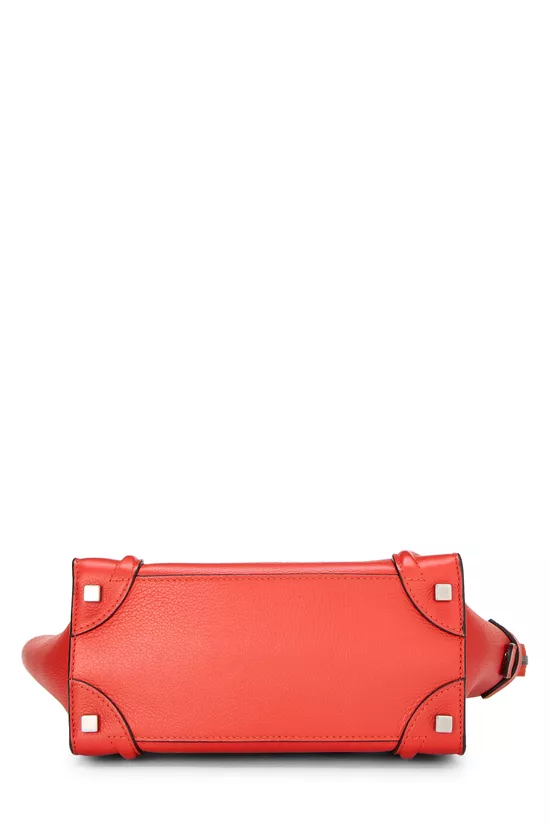 Red Drummed Calfskin Luggage Micro, , large image number 4