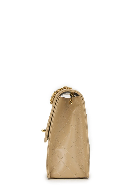 Beige Lambskin Trapezoid Bag, , large image number 2