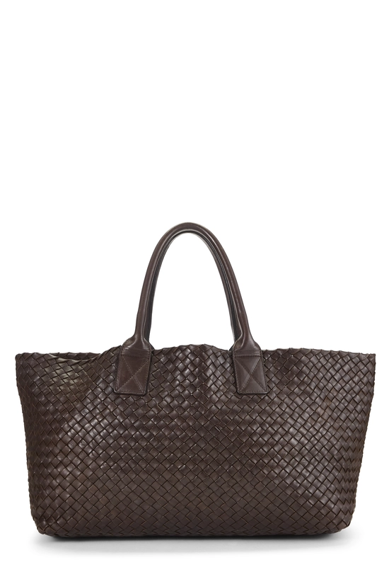 Brown Intrecciato Cabat Tote Medium, , large image number 3