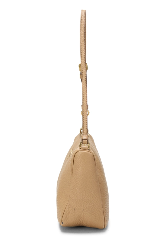 Beige Vitello Daino Shoulder Bag, , large image number 2