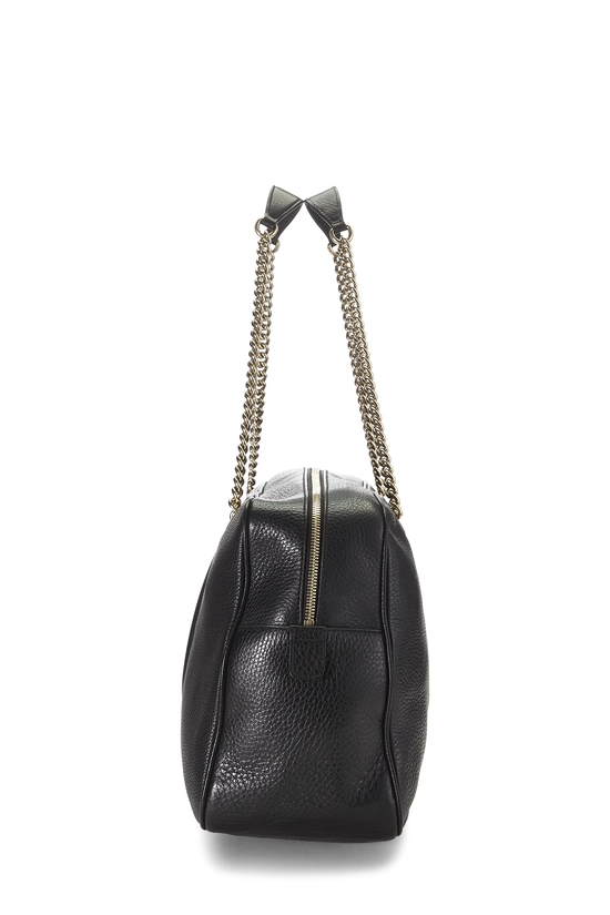 Black Leather Soho Chain Shoulder Bag Large, , large image number 2