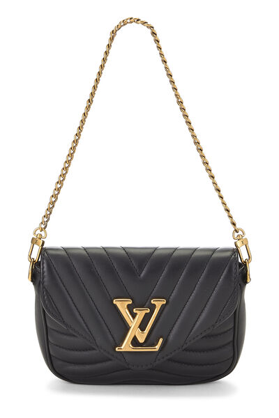 Black Quilted Calfskin New Wave Multi Pochette