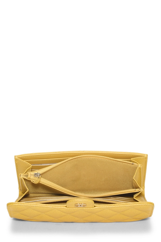 Yellow Caviar Classic Long Flap Wallet, , large image number 3
