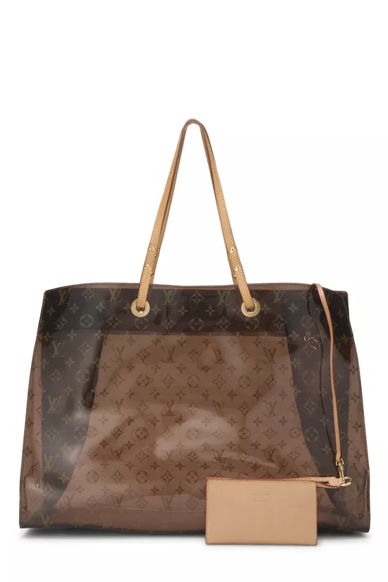 Brown Monogram Vinyl Cruise Cabas Tote GM, , large image number 3