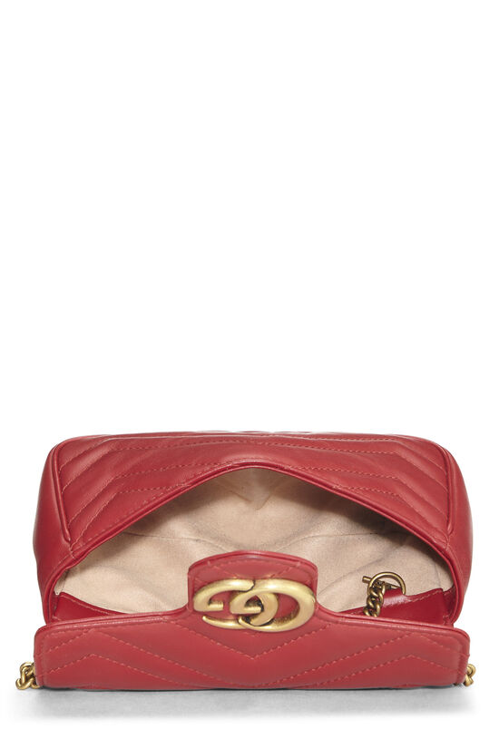 Red Leather Marmont Crossbody Super Mini, , large image number 5