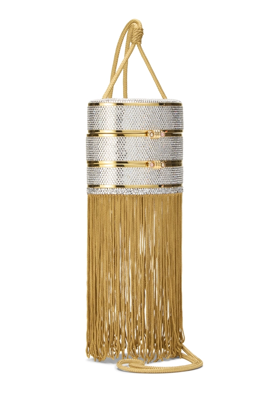 Gold Crystal Fringe Minaudi&egrave;re, , large image number 1