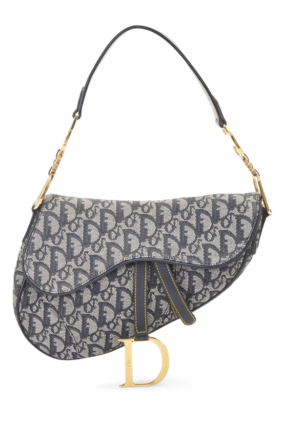 Navy Trotter Canvas Saddle Bag, , large image number 0
