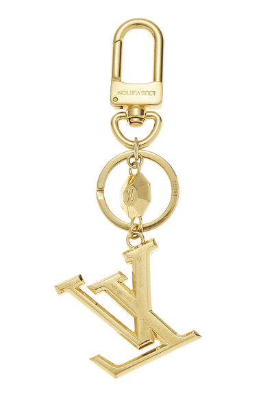 Gold Monogram Facettes Key Holder, , large