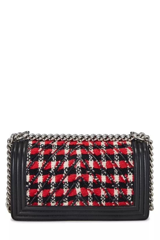 Black & Red Chevron Tweed Boy Bag Medium, , large image number 4