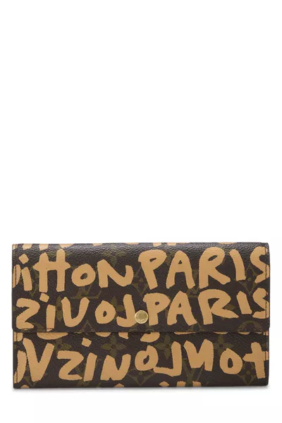 Stephen Sprouse x Louis Vuitton Beige Monogram Canvas Porte Monnaie Credit