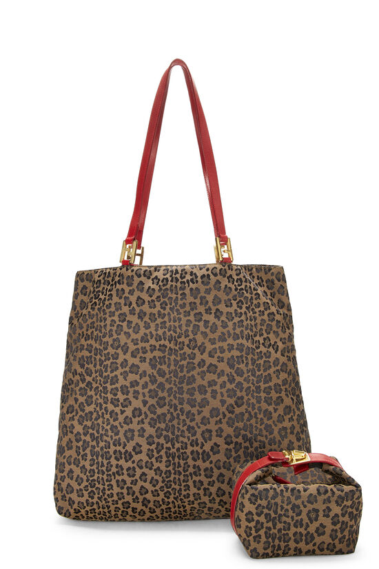 Brown Leopard Canvas Tote, , large image number 3