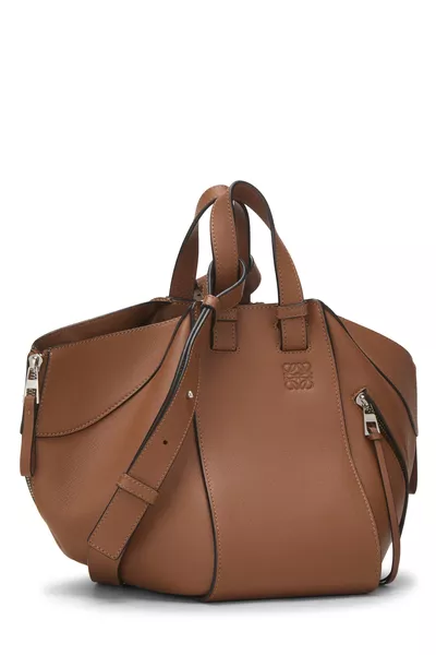 Brown Calfskin Hammock Bag Small, , large