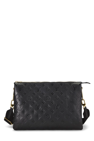 Louis Vuitton Black Monogram Leather Coussin MM