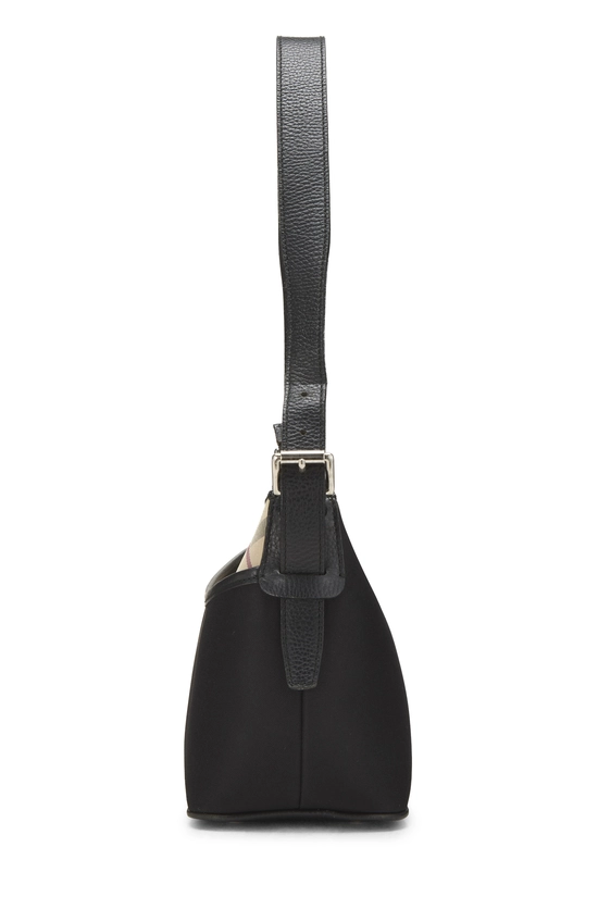 Black Nylon House Check Shoulder Bag, , large image number 2