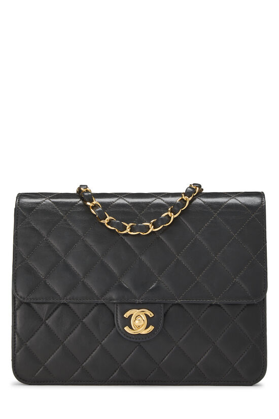 Black Quilted Lambskin Ex Flap Small, , large image number 0