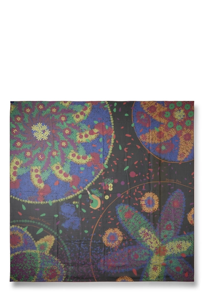 Multicolor 'Couvertures et Tenues du Jour' Silk Scarf TGM