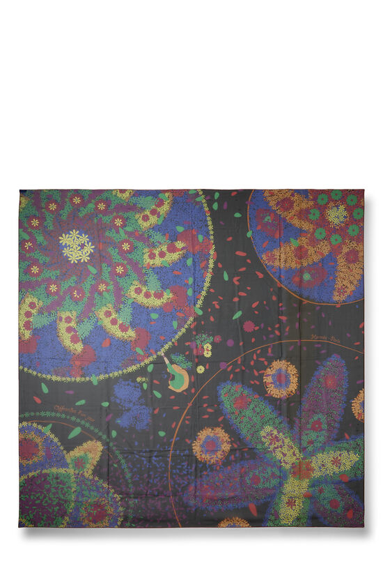Multicolor 'Couvertures et Tenues du Jour' Silk Scarf TGM, , large image number 0