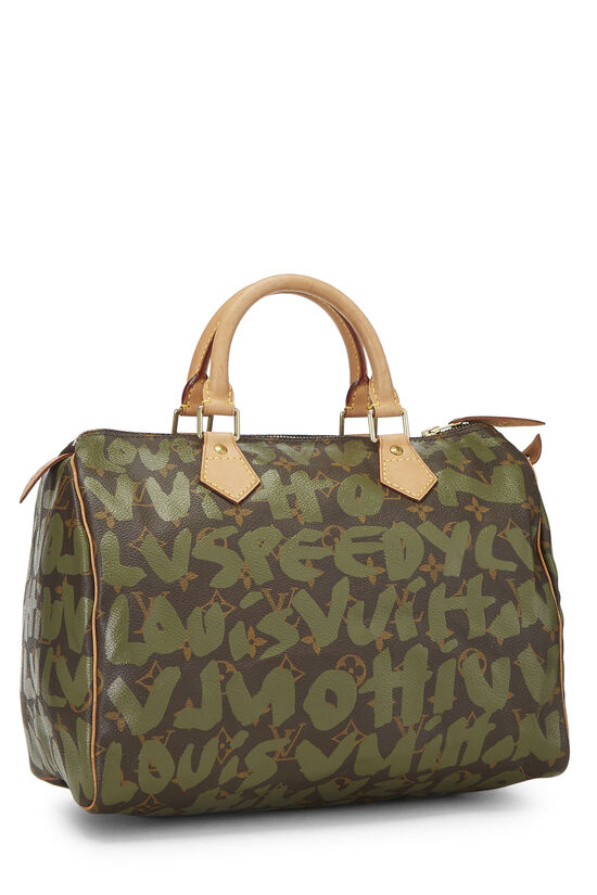 Stephen Sprouse x Louis Vuitton Green Monogram Graffiti Speedy 30, , large image number 1