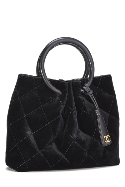 Black Velvet Handbag, , large