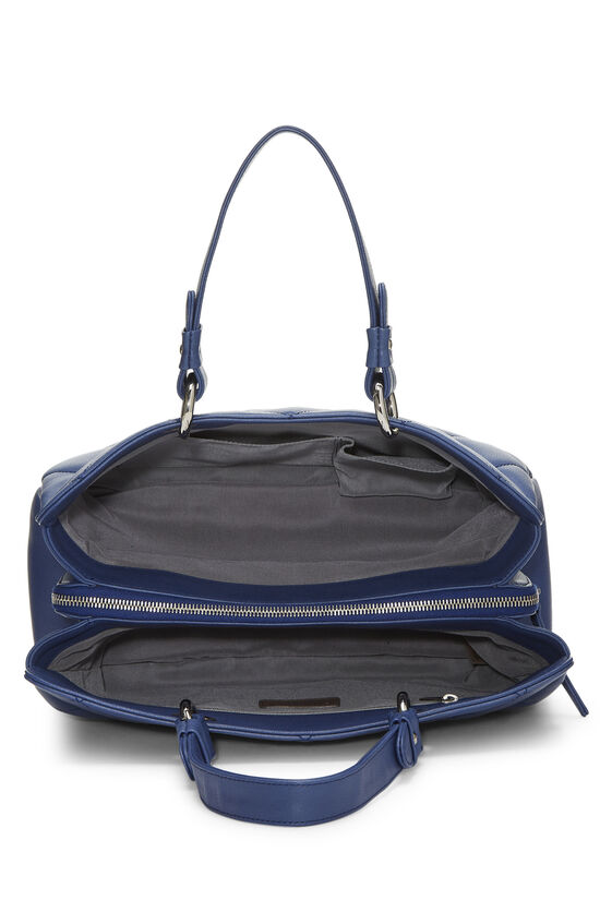 Blue Calfskin Timeless 'CC' Handbag Medium