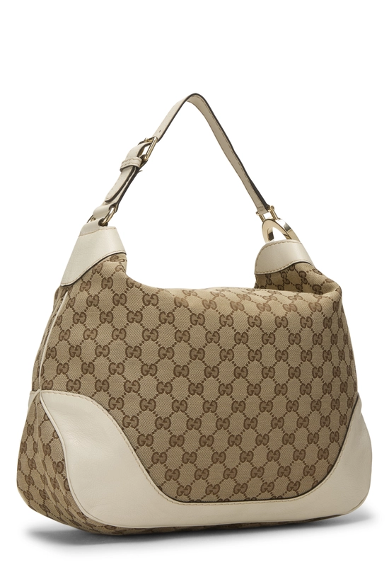 White Original GG Canvas Charlotte Hobo Bag, , large image number 1