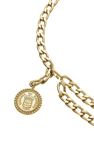 Gold 'CC' Chain Belt 2, , large