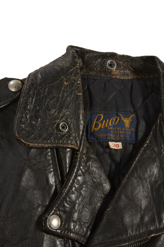 Black Leather Buco Jacket, , large image number 2