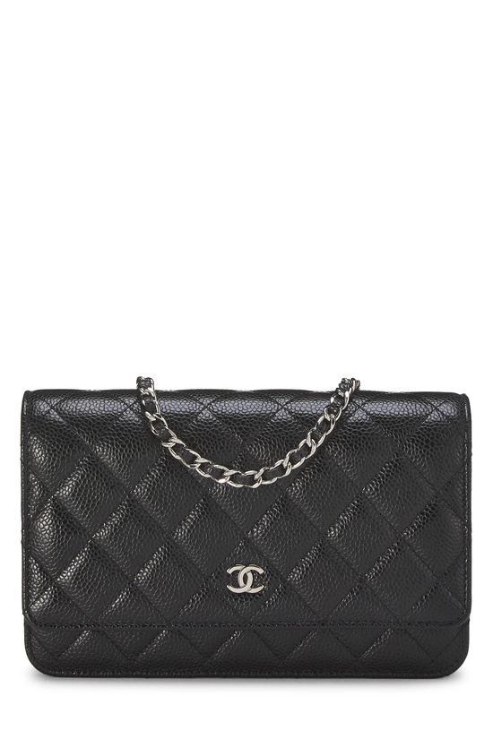 Black Caviar Classic Quilted Wallet On Chain (WOC), , large image number 0